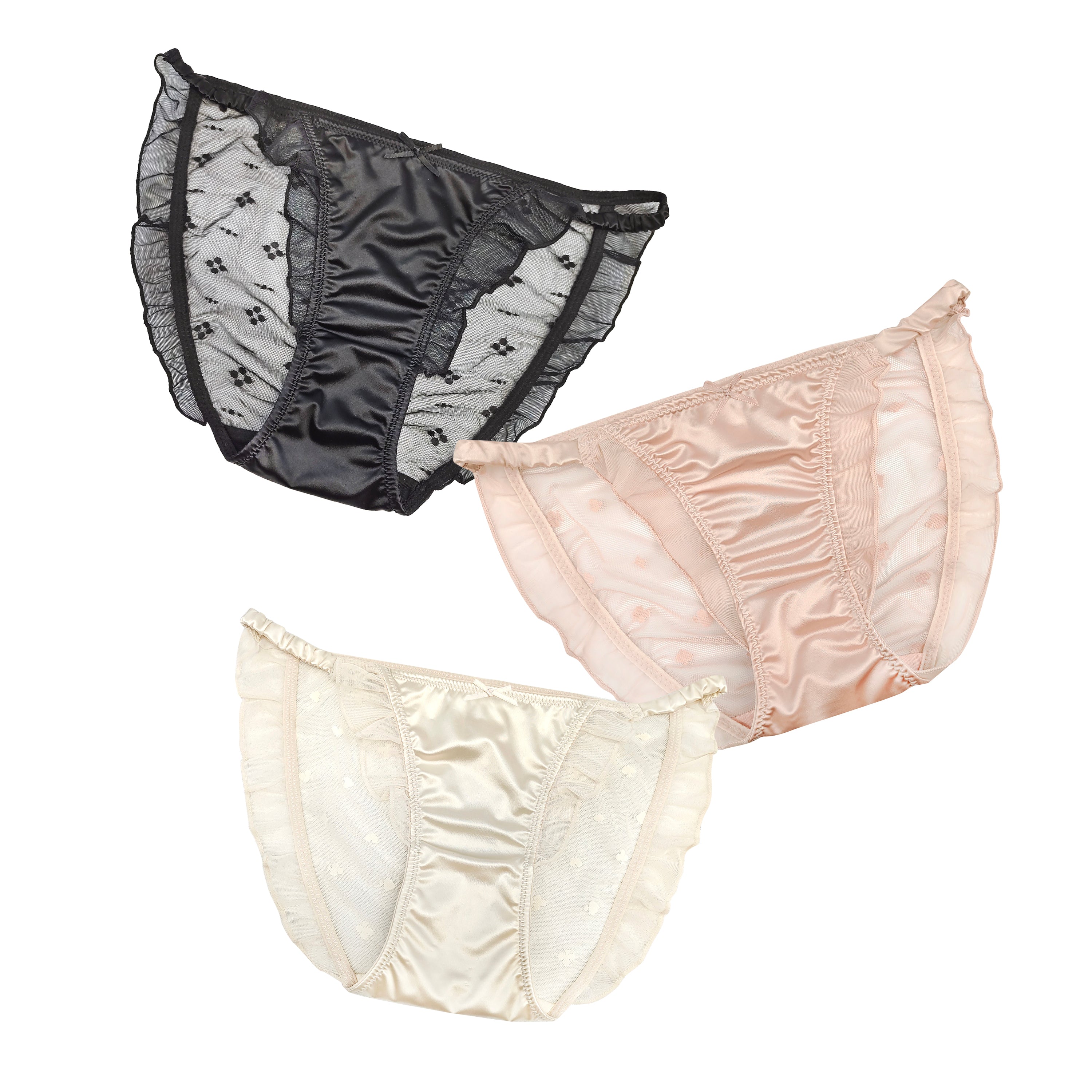 New Women Underwear Back Transparent Comfortable Fashion Briefs Embroidered